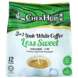 Cà phê trắng hoà tan 3in1 Chek Hup White Coffee Less Sweet, nhập khẩu Malaysia