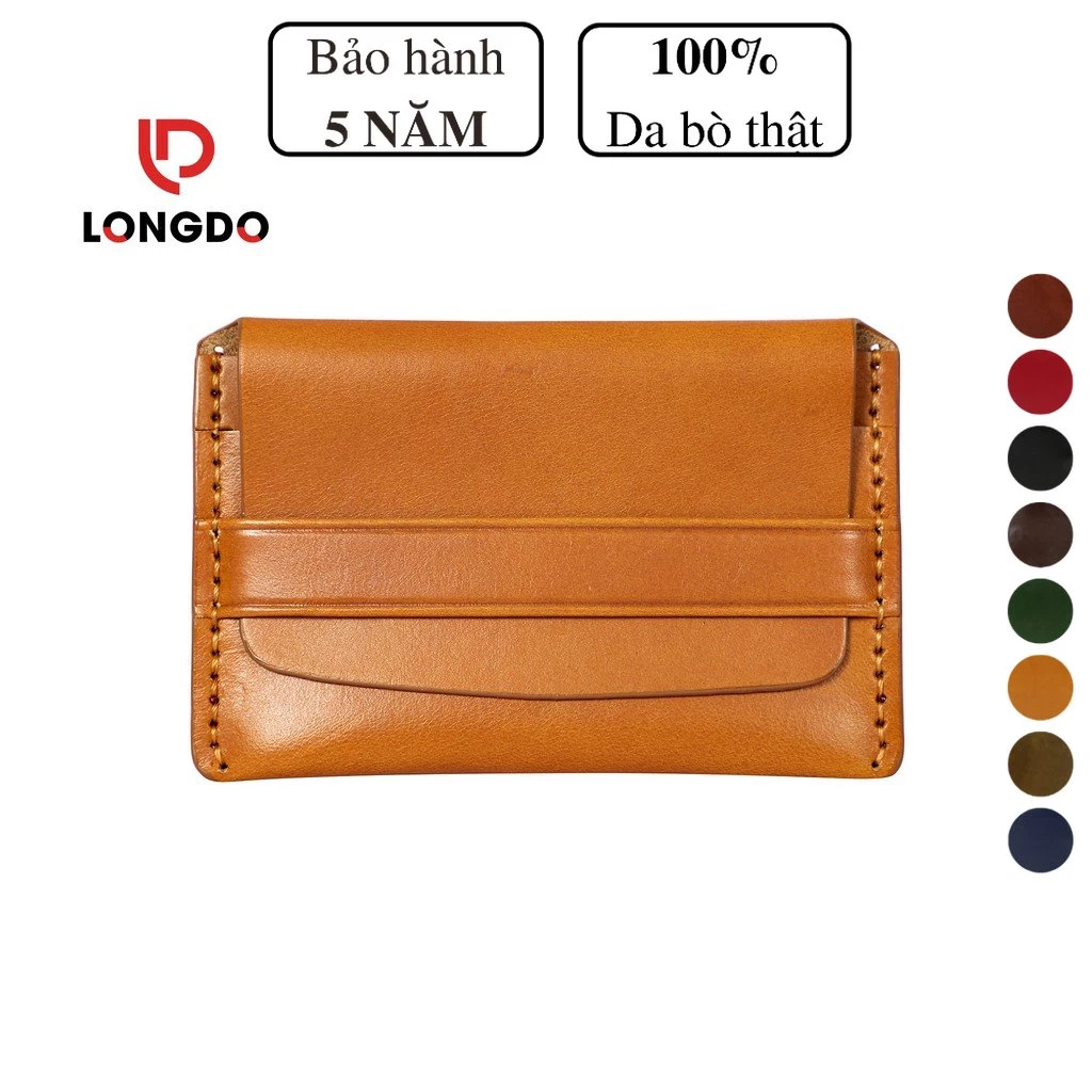 Ví đựng thẻ ATM - Cam kết 100% da bò thật nhập khẩu - Bảo hành 5 năm - Thương hiệu uy tín Longdo Leather - C01