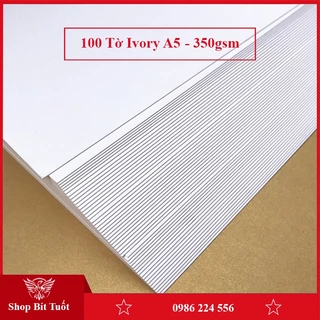 Giấy bìa cứng trắng Ivory 250 - 350 gsm hộp quà A5 thẻ Plash Card in ấn vẽ tranh