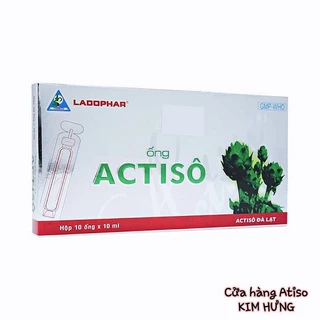 ỐNG UỐNG ATISO, CAO ATISO DẠNG ỐNG UỐNG LADOPHAR (HẬU NGỌT) (1 HỘP 10 ỐNG NHỎ × 10ml) - HỖ TRỢ CHO GAN.