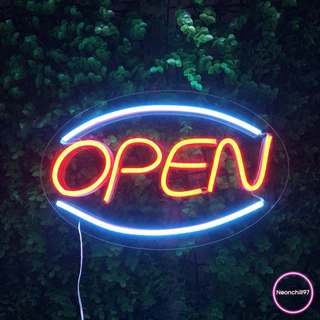 Đèn led neo chữ Open Neonchill97 25 x 30 cm trang trí cửa hàng