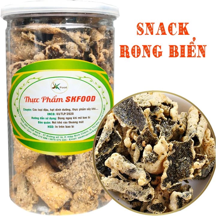 200g Snack rong biển lắc phomai giòn rụm thơm ngon - món ăn vặt chất lượng SK FOOD