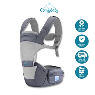 Địu ngồi trẻ em cao cấp siêu mềm 4 tư thế công nghệ Air Mesh thoáng khí - Comfybaby CF818 địu ngồi chữ M