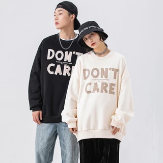 Áo Sweater Nam Nữ Unisex DONT CARE Nỉ Lót Bông Form Rộng