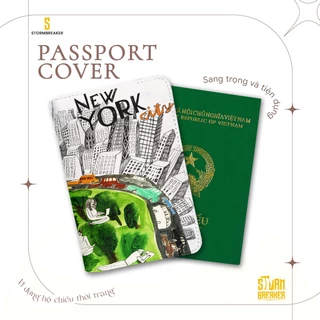 Bao Da Hộ Chiếu - Ví Đựng Passport Du Lịch ( in tên cá nhân ) New York City - PPT126 STORMBREAKER
