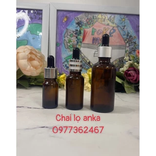 chai chiết serum, CHAI THỦY TINH NÂU 5ml 10ml 15ml 20ml 30ml 50ml 100ml