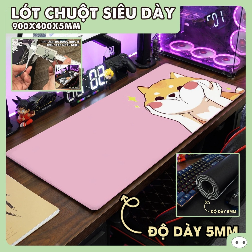 LÓT CHUỘT CỠ LỚN PHIÊN BẢN SIÊU DÀY ĐẶC BIỆT 900X400X5MM LẮC ĐẦU ALBUM 2