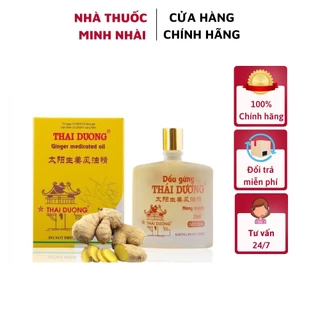 Dầu gừng Thái Dương nóng mạnh điều giảm đau đầu, đau lưng, vai gáy 6ml và 24ml