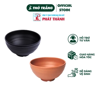 Chén cơm nhựa Melamine Nhám Đen/Ngói (CO15N)