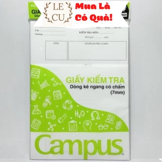 Giấy kiểm tra dòng kẻ ngang có chấm Campus  TP-BS70G-25 - Màu xanh lá ...