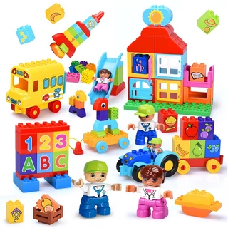 Gorock Bộ Đồ Chơi Khối Xây Dựng Lớn Cho Trẻ Em đồ chơi trẻ em Tương thích duplo