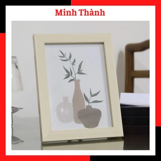 Khung tranh ảnh để bàn treo tường BẢO HÀNH GÃY VỠ cỡ ảnh 10x15, 13x18, 15x21, A4 (21x30) TẶNG chân chống hoặc móc treo