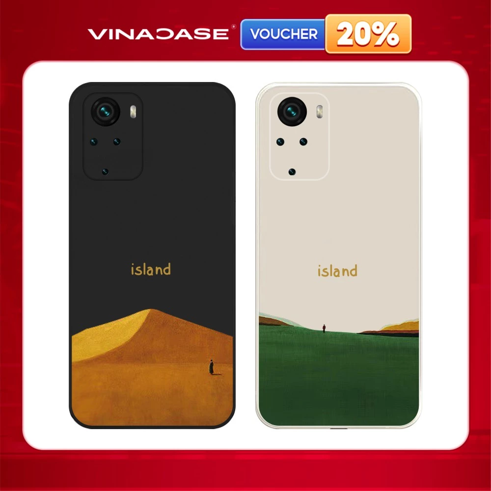 Ốp lưng Vina Case Xiaomi Redmi 10/Redmi 9T/Poco X3/....dẻo cạnh vuông bảo vệ camera hình Island