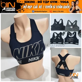 Áo bra nữ tập gym yoga aerobic thể thao kèm mút chất liệu thun poly thoáng mát thấm hút mồ hôi BINSPORTS A160