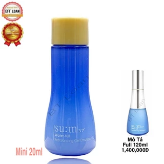 Sữa dưỡng da dầu mụn căng bóng se chân lông Su:m37 water 20ml