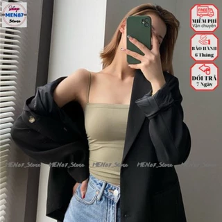 Áo Thun Nữ, Áo Croptop 2 Dây  Thun Cotton, Áo Thun Hai Dây Croptop Kiểu Sexy Body Dáng Ôm Nữ Siêu Đẹp - KvinD_store