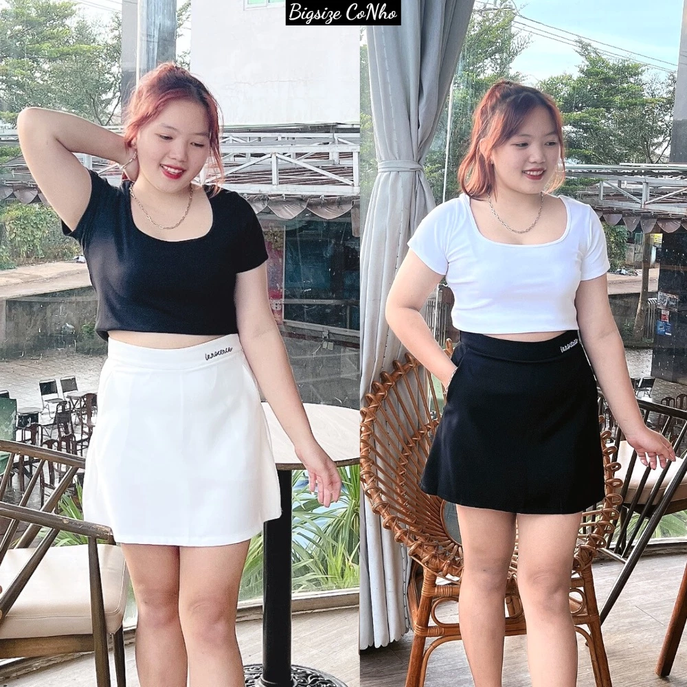 Áo Croptop bigsize nữ cổ chữ U tay ngắn có dây rút sau lưng sành điệu chất thun borip Thái mềm mát - A39