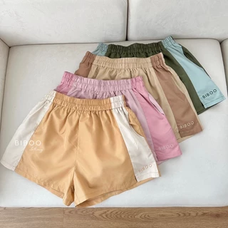 BIBOO - Quần short ngắn lưng thun năng động phối 2 màu chất liệu dù xinh xắn MIX SHORTS