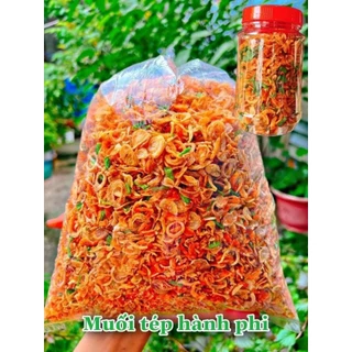 Muối Tép Hành Phi 500G Đặc Biệt Muối Ruốc Hành Phi Ăn Kèm Bánh Tráng Phơi Sương và Xôi