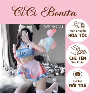 Set Đồ Ngủ Cosplay Cô Hầu Gái Dễ Thương Quyến Rũ Hàng Cao Cấp CP27 CICI BONITA HCM