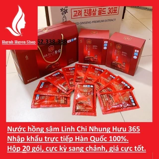 [Hàng Xịn-Giá Sỉ] Nước uống hồng sâm linh chi nhung hươu 365 HanSuSam siêu bổ Hàn Quốc (hộp 20 gói*70ml)