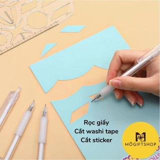 Dao rọc giấy hình bút cắt washi tape sticker