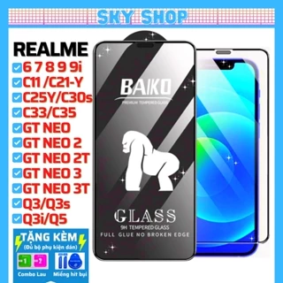 Cường lực Baiko Realme GT Neo 2 Pro 2T 3 Q3s Q3 Q3i Pro Q2 Q5 5G 6 7 8 9 9i Pro 10 11 C11 C21-Y C25Y C30s C33 C35 C60 C3