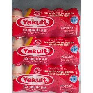 5 lốc sữa uống lên men yakult chai 65ml ( 25 chai )