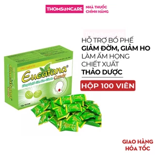 Viên ngậm ho Eucatana - TANAPHAR từ thảo dược hỗ trợ bổ phế, giảm đờm, ho lâu ngày, khàn tiếng - Hộp 100 viên