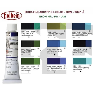 Sơn dầu Holbein Artists' Oil - Nhóm màu Lục - Lam - 20ML - Tuýp lẻ