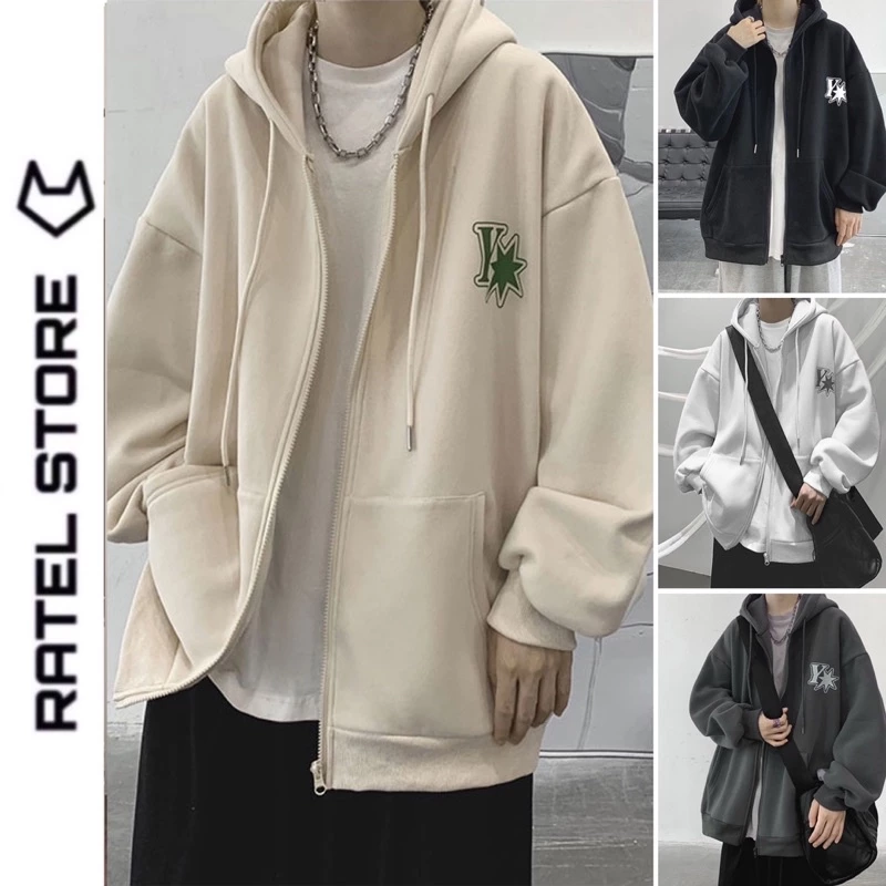 Áo Khoác Local Brand Jacket Hoodie Zip Chữ Y Sao Form Rộng Unisex Nam Nữ