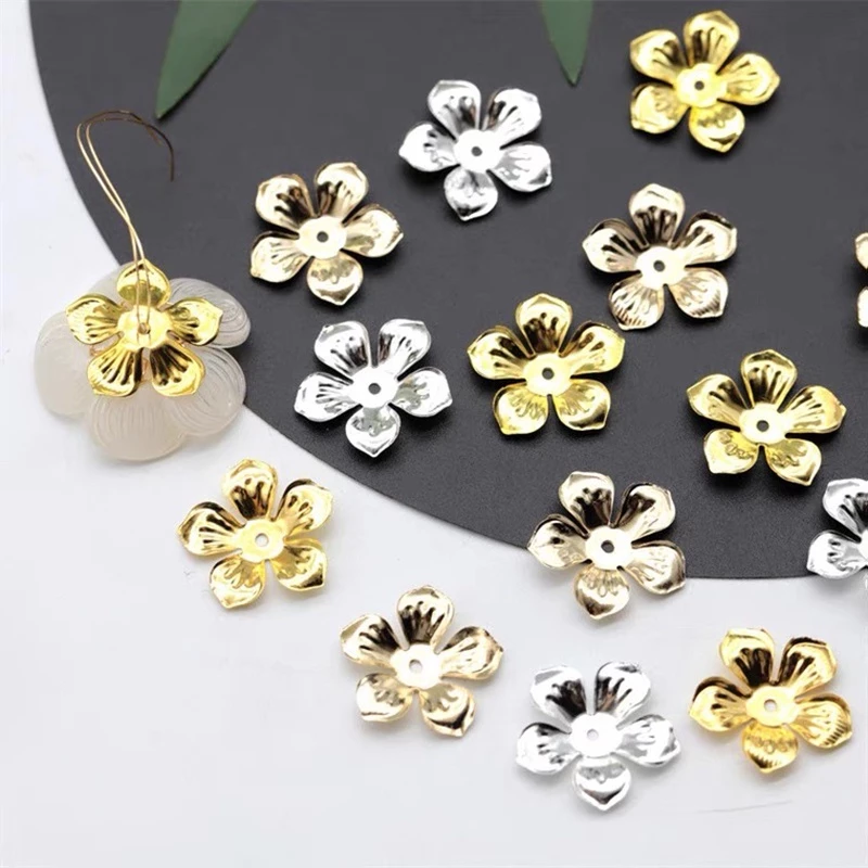 10 phiến hoa mai 5 cánh 22mm nguyên liệu làm trâm làm trang sức cổ trang cosplay cổ phục NL0023