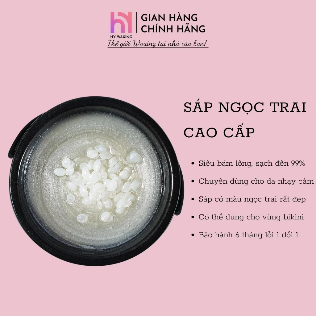 Sáp Wax Lông Ngọc Trai HY WAXING, Siêu Bám Lông Ánh Nhũ 1010