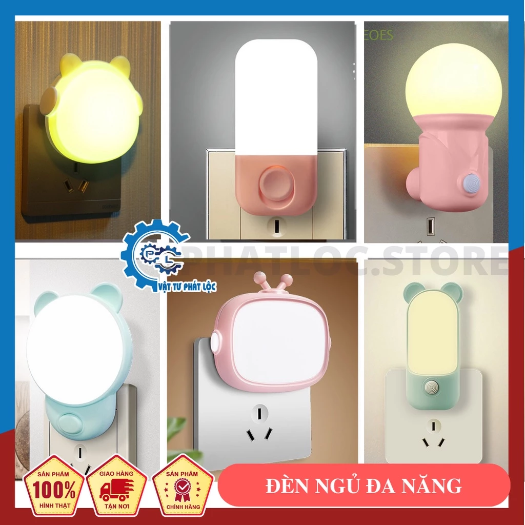 Đèn ngủ LED dễ thương, độc đáo, cảm biến ánh sáng, có remote và công tắc trang trí phòng, decor