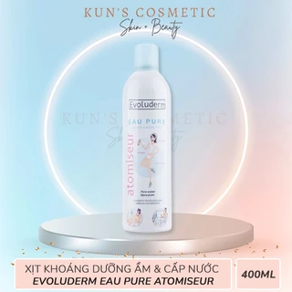 Xịt Khoáng Evoluderm Eau Pure Atomiseur Dưỡng Ẩm Cấp Nước & Dịu Da 400ml