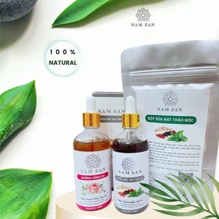 🍀Combo 3 SP🍀 Thuoc bắc tái tạo da 100ml + Bột rửa mặt thảo mộc 50gram và Dưỡng hồng da trắng mịn (30ml-100ml)( 30m