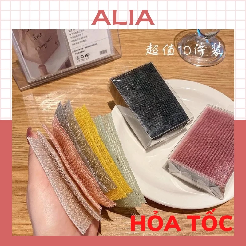 Hộp 10 Miếng Dán Giữ Tóc Mái Khi Kẹp Tóc Rửa Mặt,Makeup,Trang Điểm Dành Cho Bạn Gái