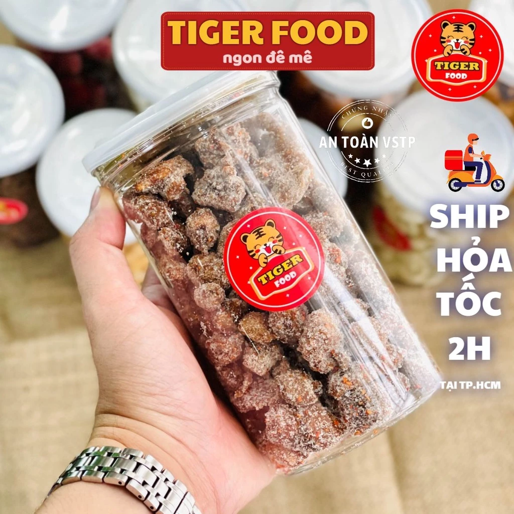 Me ngào đường muối ớt SIÊU NGON 💖TIGER FOOD💖 Lon 380g me ngào đậm vị muối ớt ăn cực mê - Đồ ăn vặt Sài Gòn