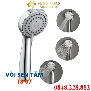 Vòi Sen Tắm Phun TĂNG ÁP Mạ Crom Chỉnh Được 3 Kiểu Phun Nước - Được Lắp Vào Củ Sen Tắm Dùng Nước Nóng Lạnh BH 12 Tháng