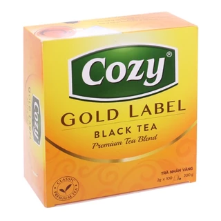 TRÀ ĐEN NHÃN VÀNG COZY GOLD LABEL BLACK TEA HỘP 100 TÚI LỌC