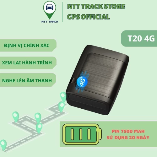 Thiết bị định vị không dây gps T20-4G nghe âm thanh trực tiếp giám sát xe máy, ô tô, trẻ em