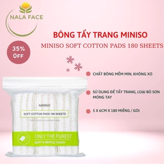 Bông Tẩy Trang Miniso Only The Purest 180 Miếng