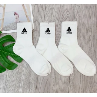 Tất \ Vớ adidas cổ cao thể thao combo [ HỘP 5 ĐÔI } Tất nam nữ hàng  hàng hộp cao cấp siêu đẹp cotton 100%