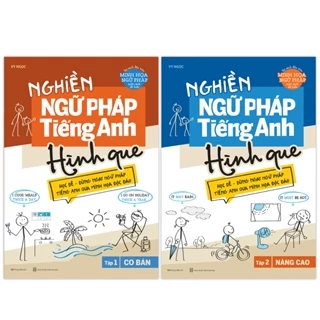 Sách Combo Nghiền ngữ pháp Tiếng Anh hình que (Cơ bản và Nâng cao)