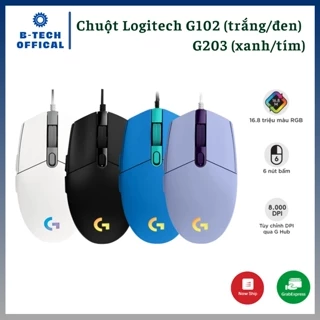 Chuột Logitech G102 / G203 có dây lightsync GEN 2 full màu - Bảo hành chính hãng 24 tháng
