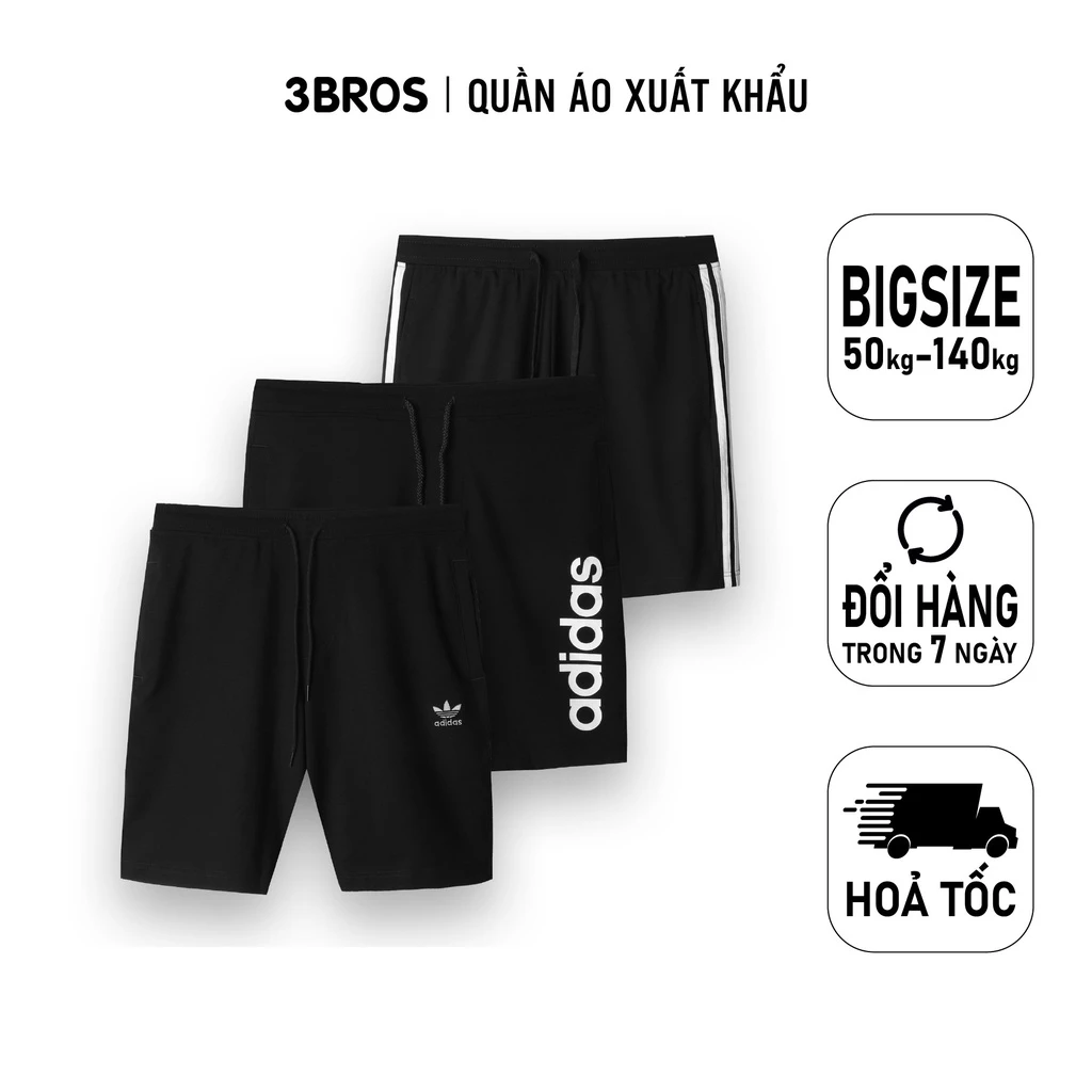 Quần Short Đùi Thun Nam, Chất Cotton Co Giãn 4 Chiều, Dài Ngang Gối, Có Bigsize ( 55kg - 105kg)