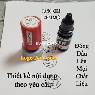 Khắc con dấu logo 2cm, 3cm mực mọi chất liệu theo yêu cầu