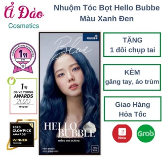 Thuốc nhuộm tóc dạng bọt BlackPink Jisoo màu xanh đen Deep Blue 4B | Hello Bubble All New 2022