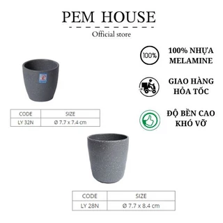 Ly Nhựa Melamine Nhám Xám Nhiều Size