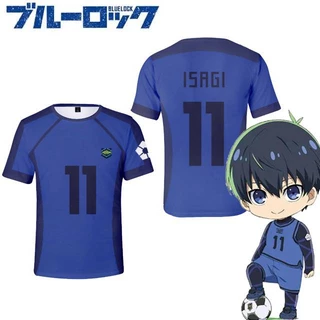 Nóng Anime Áo Màu Xanh Khóa Cosplay Jersey Tay Ngắn Unisex Áo Dáng Rộng Tee Yoichi Áo Plus Kích Thước